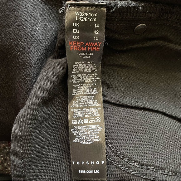 NWOT Topshop Jamie jeans in black - Picture 5 of 6